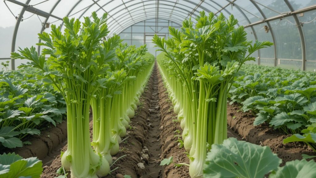 Celery and greenhouse growing.