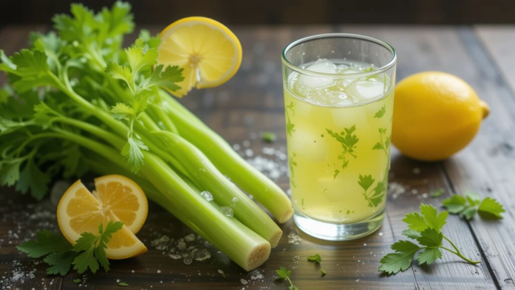 Celery and lemon juice for detox