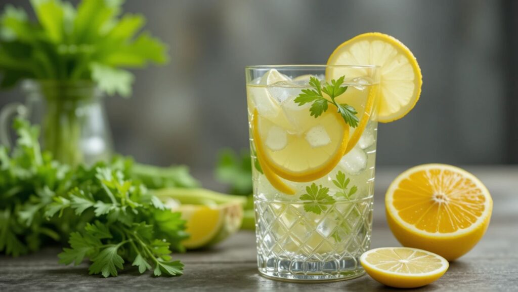 Celery and lemon water