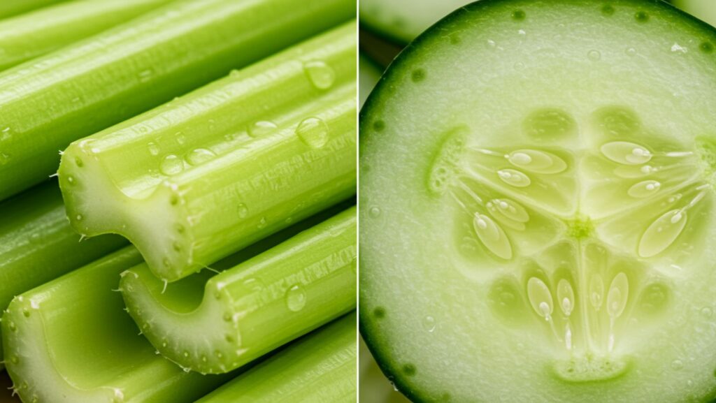 Celery vs. cucumber hydration