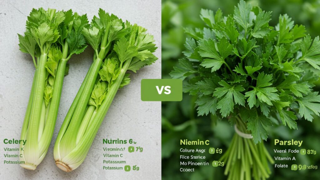 Celery vs. parsley nutrition
