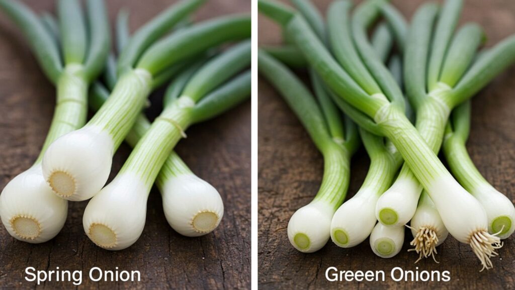 The difference between spring onions and green onions