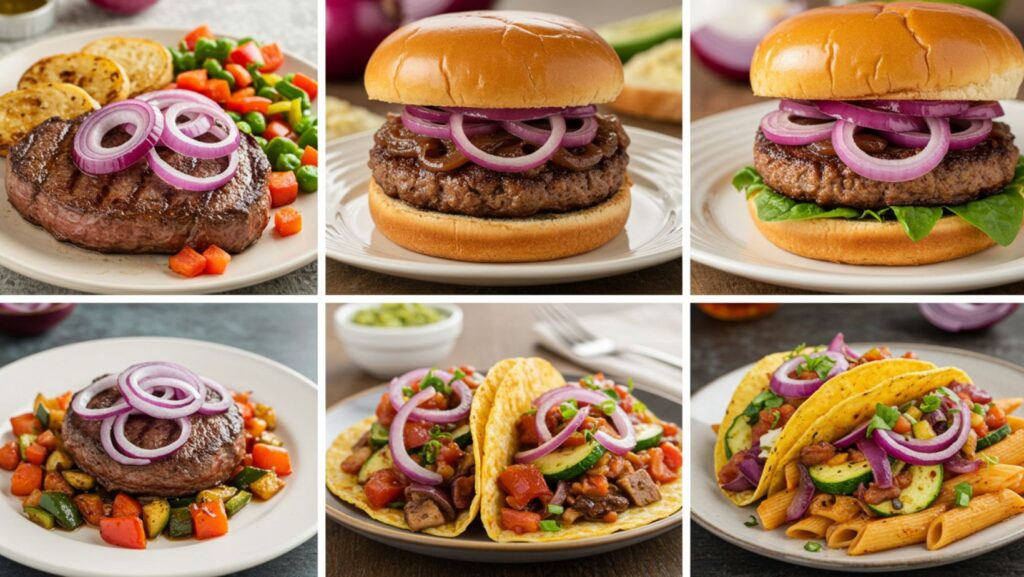 What dishes taste best with red onions