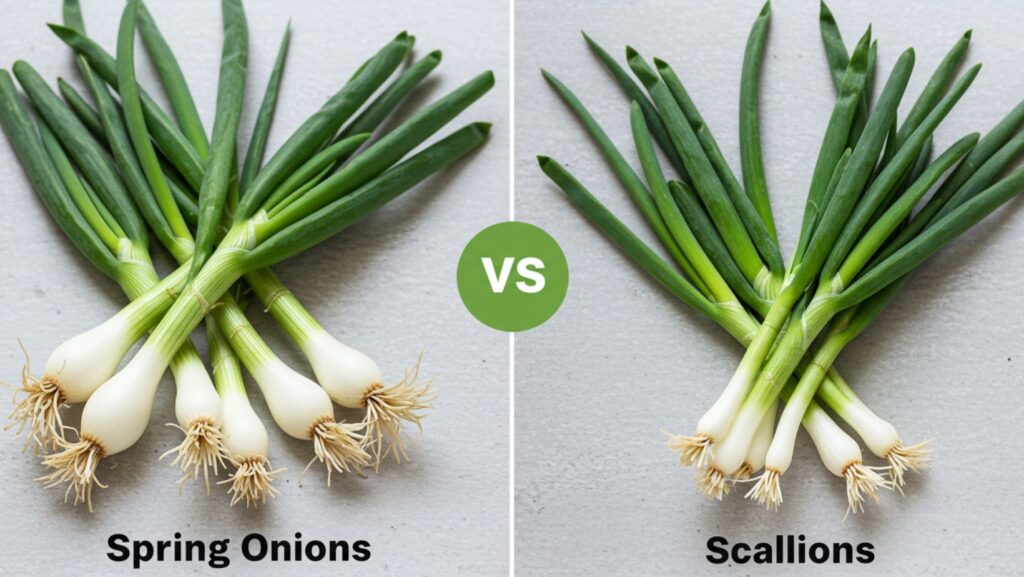 What's the difference between Spring onions vs scallions