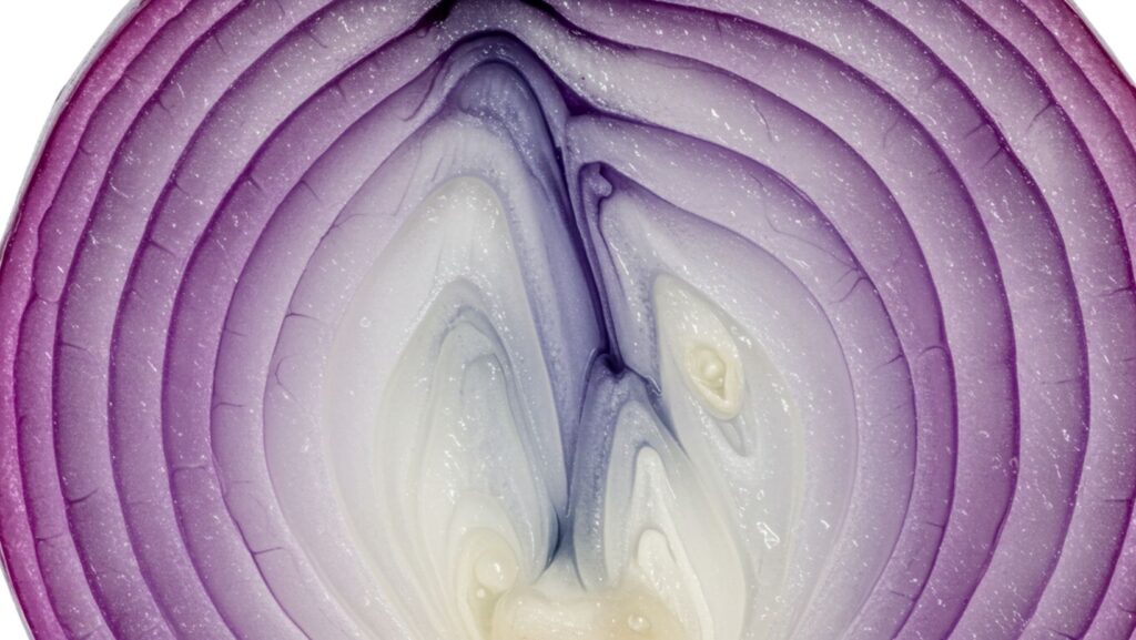 why do onions turn blue