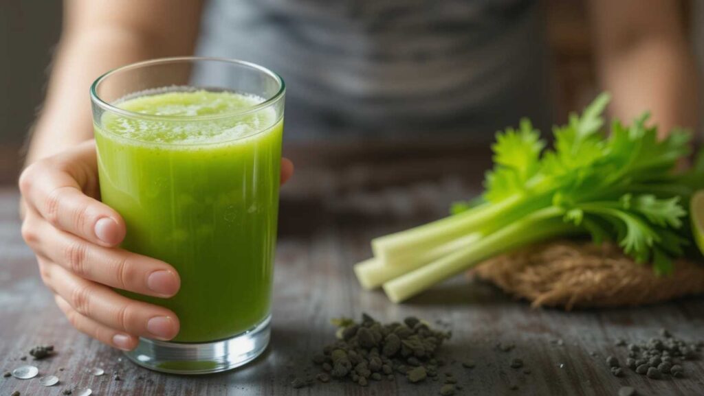 How much celery juice should I drink in the morning