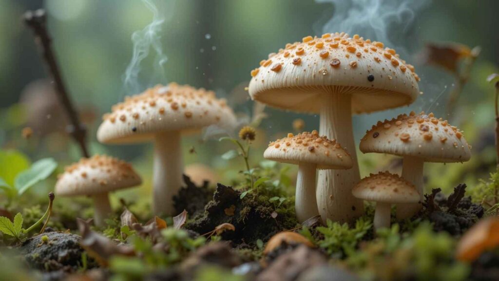 Button mushrooms smell like fish