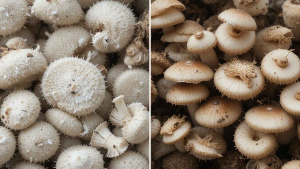 Button mushrooms vs. cup mushrooms