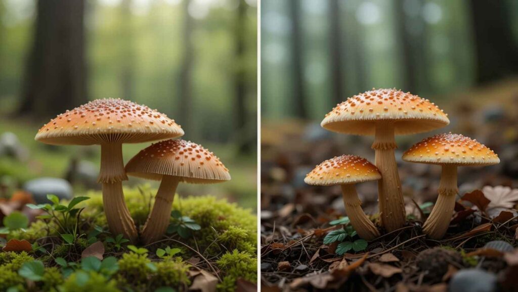 Edible mushrooms vs poisonous mushrooms