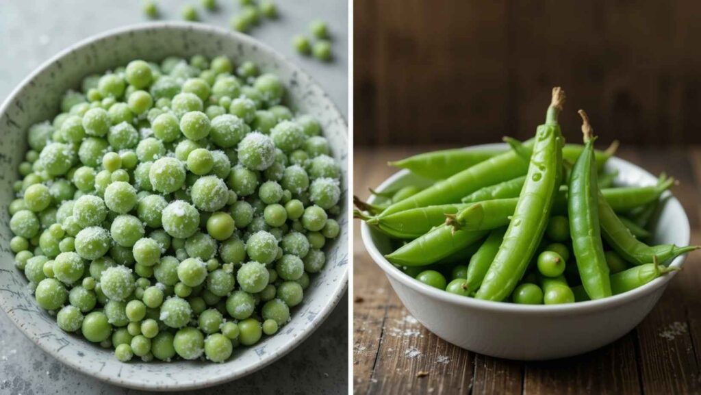 Frozen snow peas vs fresh