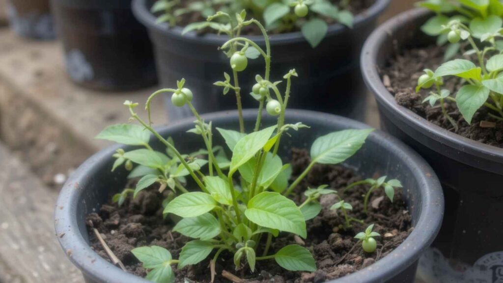 Growing snow peas in containers