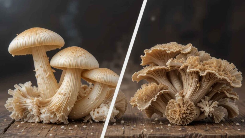Shiitake mushrooms vs oyster mushrooms