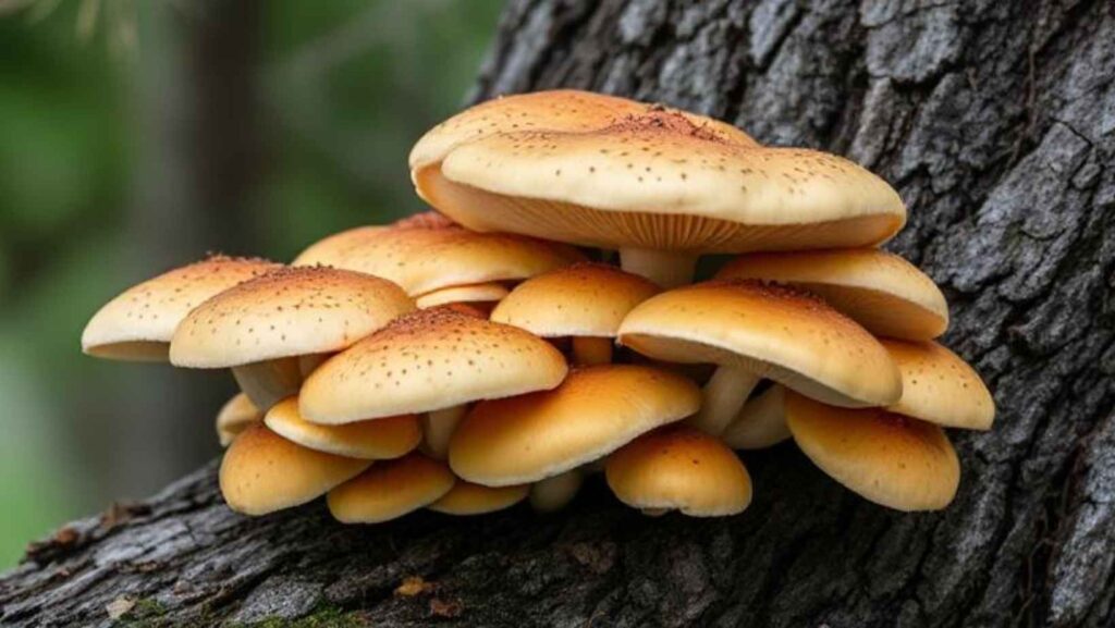 What edible mushrooms grow on pine trees